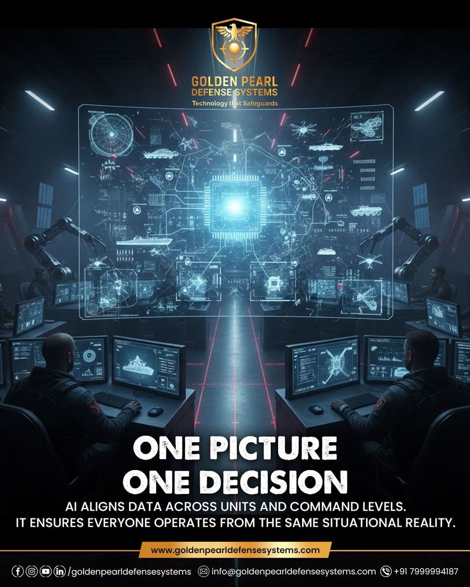 gpdefense's tweet image. “One picture.
One reality.
One decision. ⚡”

#AI #Defense #TechReel #Innovation #GoldenPearlDefenseSystems