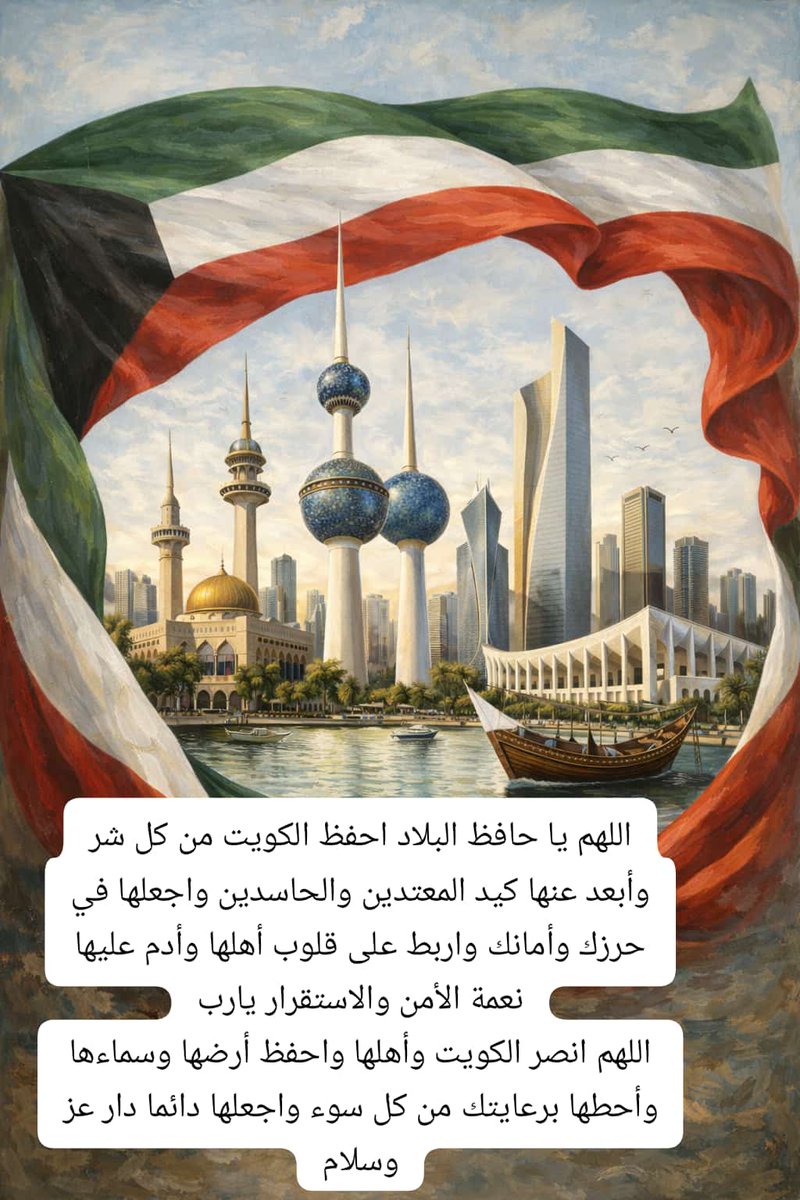 nosaa76's tweet photo. اللهم يا حافظ البلاد احفظ #الكويت من كل شر وأبعد عنها كيد المعتدين والحاسدين واجعلها في حرزك وأمانك واربط على قلوب أهلها وأدم عليها نعمة الأمن والاستقرار يارب
اللهم انصر الكويت وأهلها واحفظ أرضها وسماءها وأحطها برعايتك من كل سوء واجعلها دائما دار عز وسلام امين https://t.co/2Xxq2k0w0U