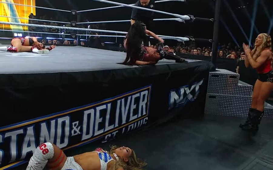 RL_791goat's tweet image. FROM JACY FAVORING HER KNEE TO KENDAL DESTROYING IT WITH AN ANKLE LOCK #StandAndDeliver