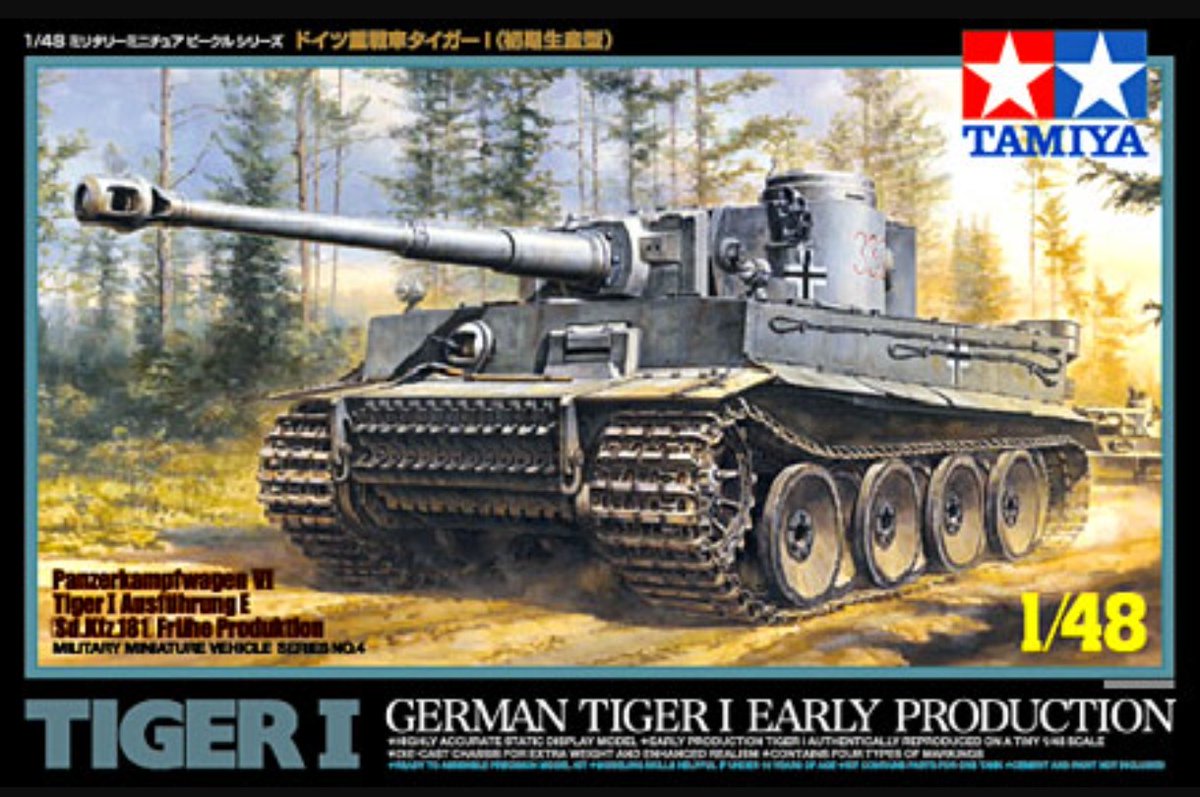 NAKATA3YUI10's tweet photo. #プラモデル
タミヤ　1/48 ドイツ重戦車タイガーⅠ初期生産型　4回目　今回は初の1/48ですが、1/35と並べたかったのでつい…
旧仕様のダイキャストシャーシとロコ組みに初チャレンジしましたがなんとか完成、良キットでした。　
この価格でこの満足度…1/48も良いかも https://t.co/HQqHK9xE7L
