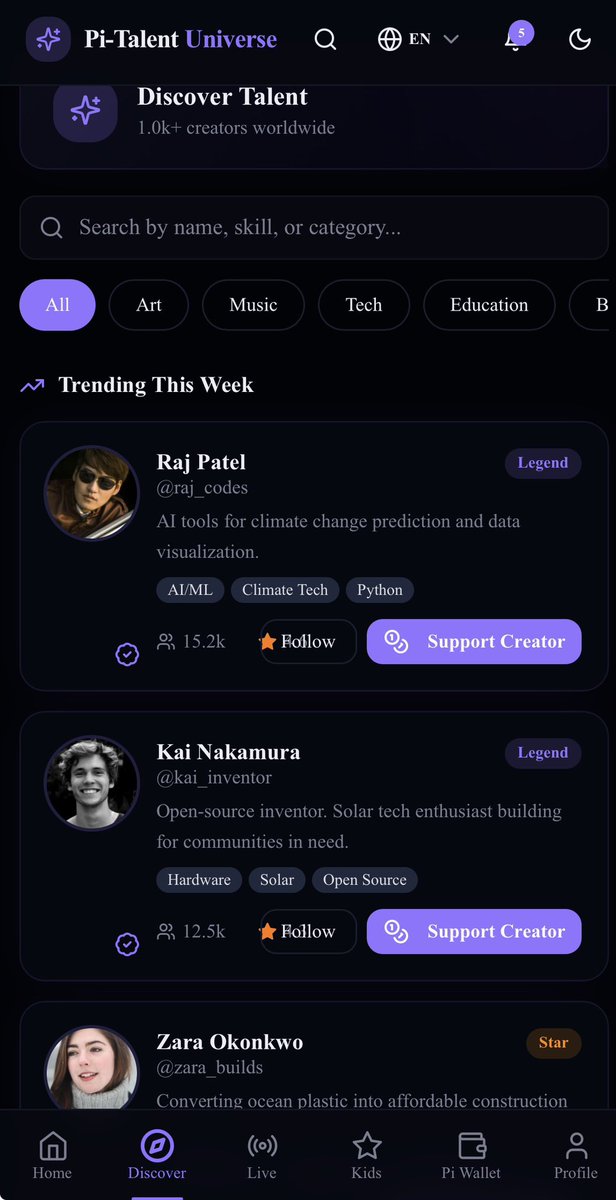 Talent universe (pi) tweet media