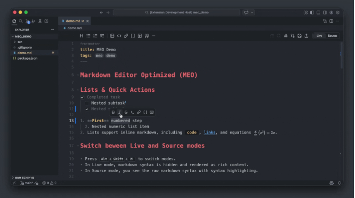 justingray0's tweet photo. Like the idea of obsidian and a knowledge folder of markdown files, but don't want to get used to another piece of software? This vscode extension makes the markdown experience a lot nicer! https://t.co/DvdunTQfAh https://t.co/S2HL59lx8T