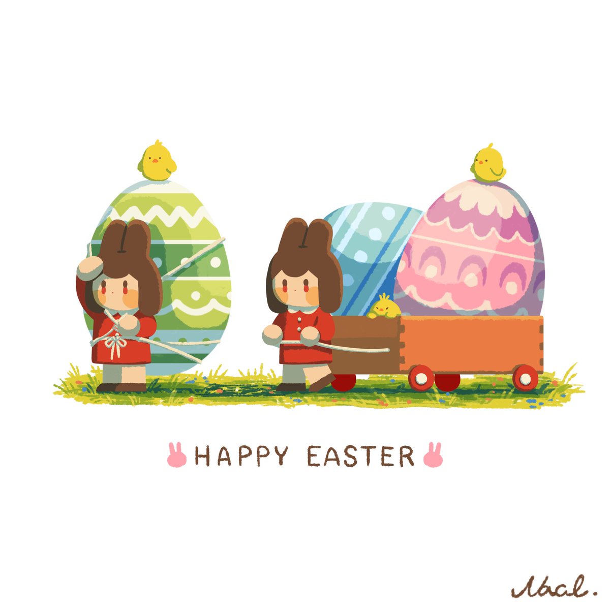 nac1_chan's tweet photo. 🐰\\HAPPY EASTER! //🐣
#イラスト #illustration #創作
#絵柄が好みって人にフォローされたい 
#絵描きさんと繋がりたい 
#イースター  #easter https://t.co/unqbFN87vc