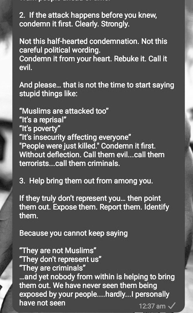 VictorNate5's tweet photo. Are Muslims Terrorist?
@Alex_Barbir 
@BashirAhmaad 
@MuslimsMatters 
#nigeriaisbleeding https://t.co/qrRNDaPtaz