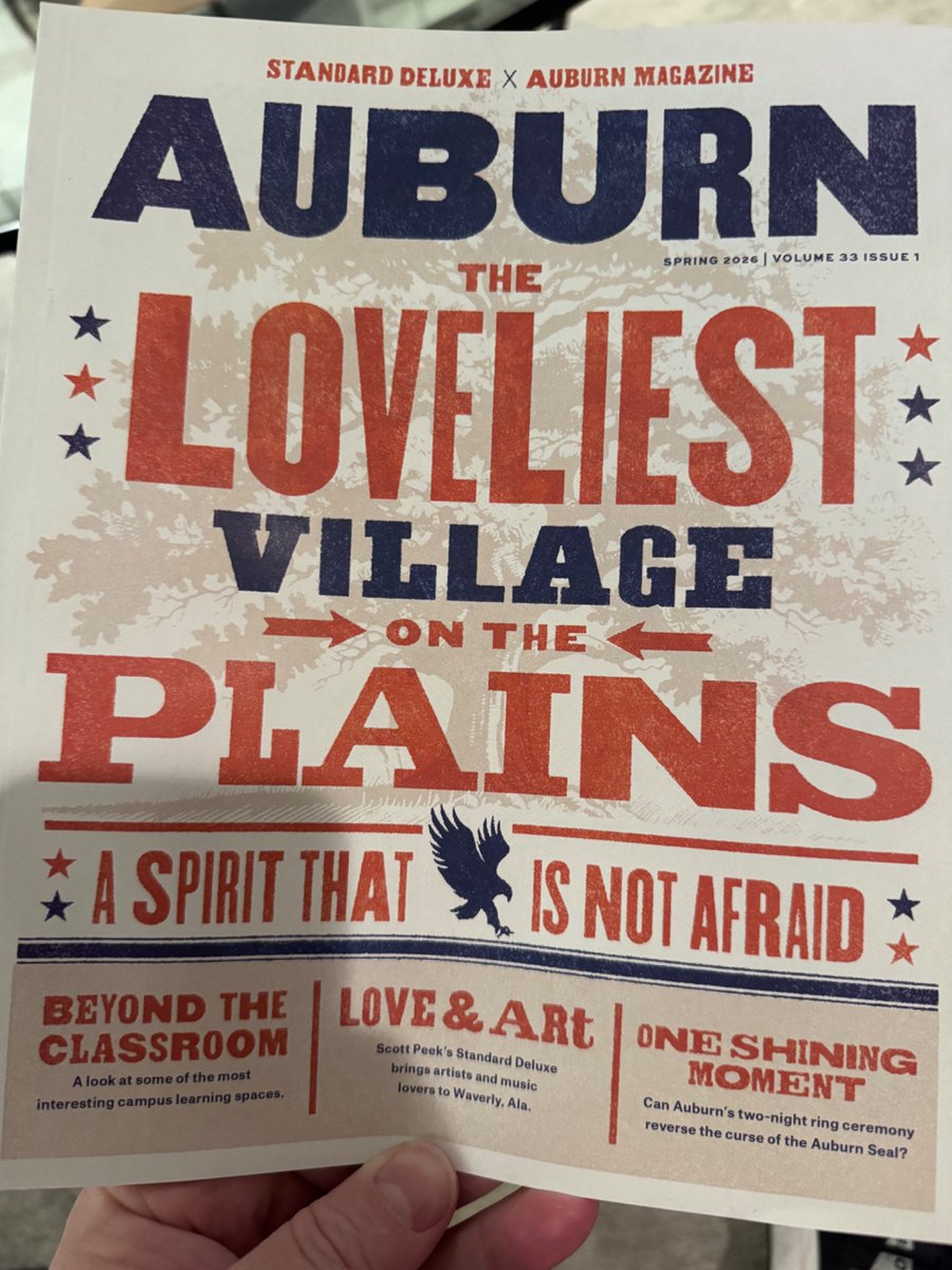 holtale's tweet photo. LOVE seeing @StandardDeluxe featured on cover of @AuburnU mag 💙🧡

Wish they'd reprint my Waverly t-shirt from twenty years ago ☺️🙏🏻 https://t.co/LCFi4c4tx1