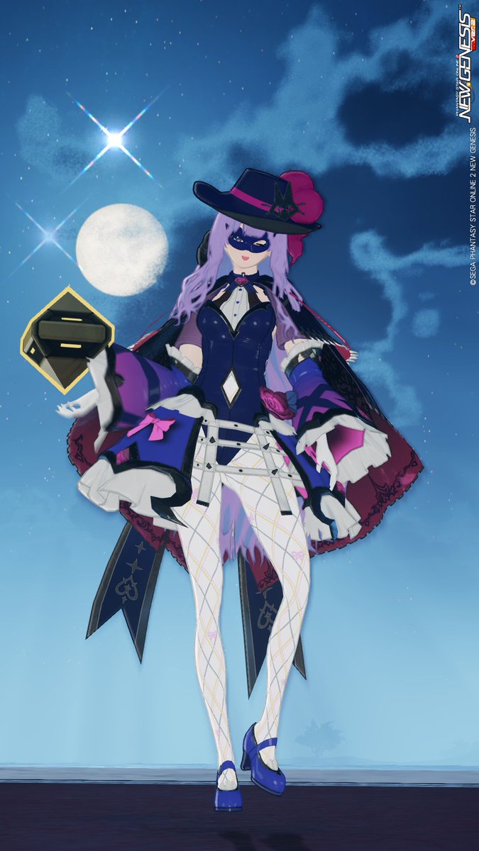 #PSO2NGS
#メンテの日じゃないけどssを貼る
#ma7ロゴ
今日のSSはレアちゃんで女怪盗風味

二枚目は急に思いついたオマケです