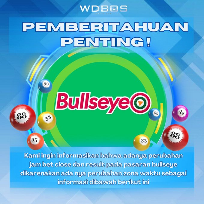 wdbos282's tweet photo. Yth. Member Setia WDBOS  Kami informasikan adanya perubahan jadwal pada Pasaran Bullseye (New Zealand) sehubungan dengan pergantian zona waktu Mulai 5 April 2026 Jam Bet Close BULLSEYE akan MAJU 1 JAM Detail perubahan waktu : * Sebelumnya: 12.00 PM * Menjadi: 13.00 PM https://t.co/7z1LZF21XQ