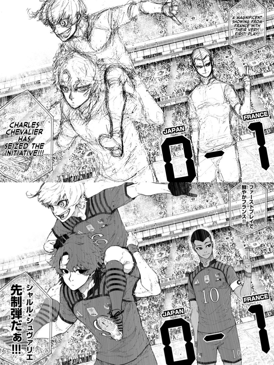 mangalordstv's tweet photo. Versão finalizada dos painéis do capítulo 331 que saíram no volume 38 de Blue Lock!

#bluelock #bluelock342 https://t.co/2kmb0NLh46