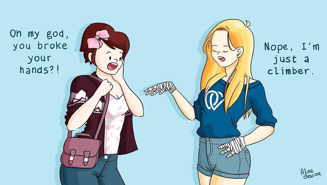 Aline__dessine's tweet image. If you repost it, don't change the colors and tag me saying that I'm the artist please 😊 if you don't, it's illegal 😱
#alinedessine #escalade #climbing #iloveclimbing #plaster #tape #drawing #ilustration