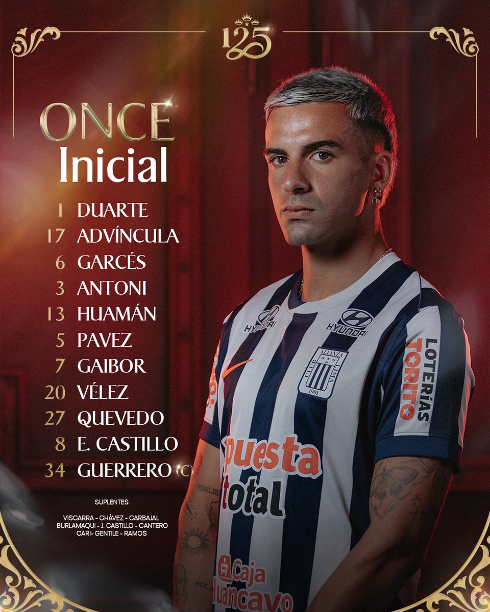 𝐀𝐥𝐢𝐧𝐞𝐚𝐜𝐢𝐨́𝐧 𝐜𝐨𝐧𝐟𝐢𝐫𝐦𝐚𝐝𝐚.📋⚪️🔵

Los elegidos para dejarlo todo en la cancha.

¡Vamos con el corazón!💙

#125AñosDeEternidad
#SeamosEternos