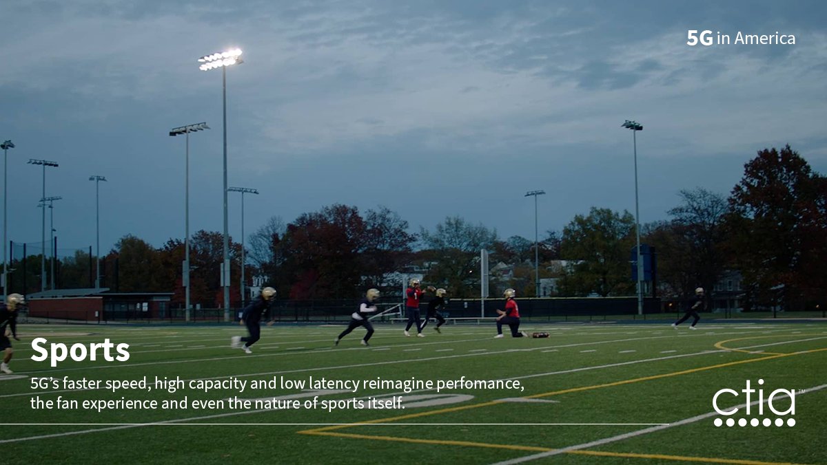 CTIA's tweet image. From professional leagues to wearables innovators, sport leaders are leveraging #5G to reimagine performance and the fan experience. Learn more: bit.ly/4baMDpP