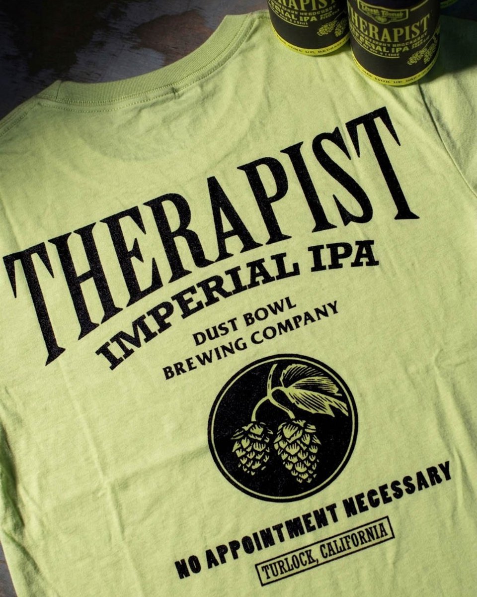 dustbowlbrew's tweet photo. Your go-to beer just became your go-to tee. 🍻

Grab this one-of-a-kind Therapist shirt at all Dust Bowl locations or have it shipped straight to your door through our website. 📦

@anderson.brothers

#dustbowlbrewing #therapist #merch https://t.co/ZIYMhnIca6