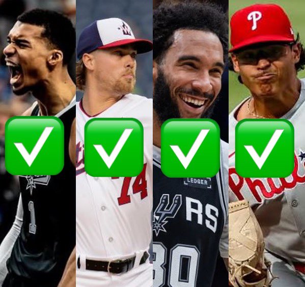 EarlyJuice__'s tweet photo. $100 TO ANYONE WHO LIKES 🎁 

Julian Champagnie OVER 15.5 PRA ￼✅
Victor Wembanyama OVER 43.5 PRA✅
Jesús Luzardo OVER 17.5 Pitching Outs￼✅
Jake Irvin OVER 3.5 Strikeouts✅

4-0 SWEE. What a night. We’ve been CRUAHING April 💵💵💵💵💵💵

❤️ if tailed

#GamblingX #GamblingCommunity #PlayerProps #NBAProps #MLBProps #SportsBetting #DataDriven