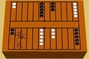 yadayuu_'s tweet photo. 『裏表先代萩』、「飯炊き」で子どもたちが遊んでる遊技（本双六）の駒の並べ方から遊び方まで何から何まで違ってた
正しい並べ方は下記の通りだし、捕られた駒を置くところに自分で駒を置いてたし
ルールを知ってたので真面目な場面なのに微笑んでしまった

https://t.co/ks1NEe1EDw https://t.co/J0c2dyIigC