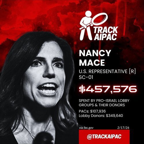 NH_GOP's tweet photo. @NancyMace But, AIPAC is your God. https://t.co/YrDVy3J6UN