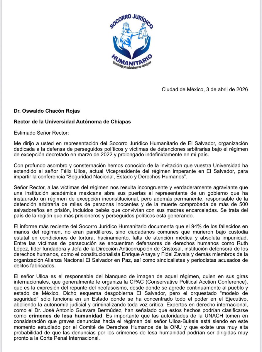 Socorro Jurídico Humanitario tweet media