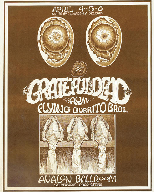 GratefulDead's tweet photo. On this day in 1969, the Grateful Dead played the Avalon Ballroom with LA legends the Flying Burrito Brothers. Their run turned out to be the last rock shows held at the Avalon for nearly 35 years, closing out one of San Francisco's most storied venues without anyone fully knowing it at the time. Little did they know, Jerry Garcia stood mesmerized stage-side by pedal steel wizard Sneaky Pete Kleinow's revolutionary sound, sparking Garcia to grab his own steel guitar soon after and birth the New Riders of the Purple Sage.