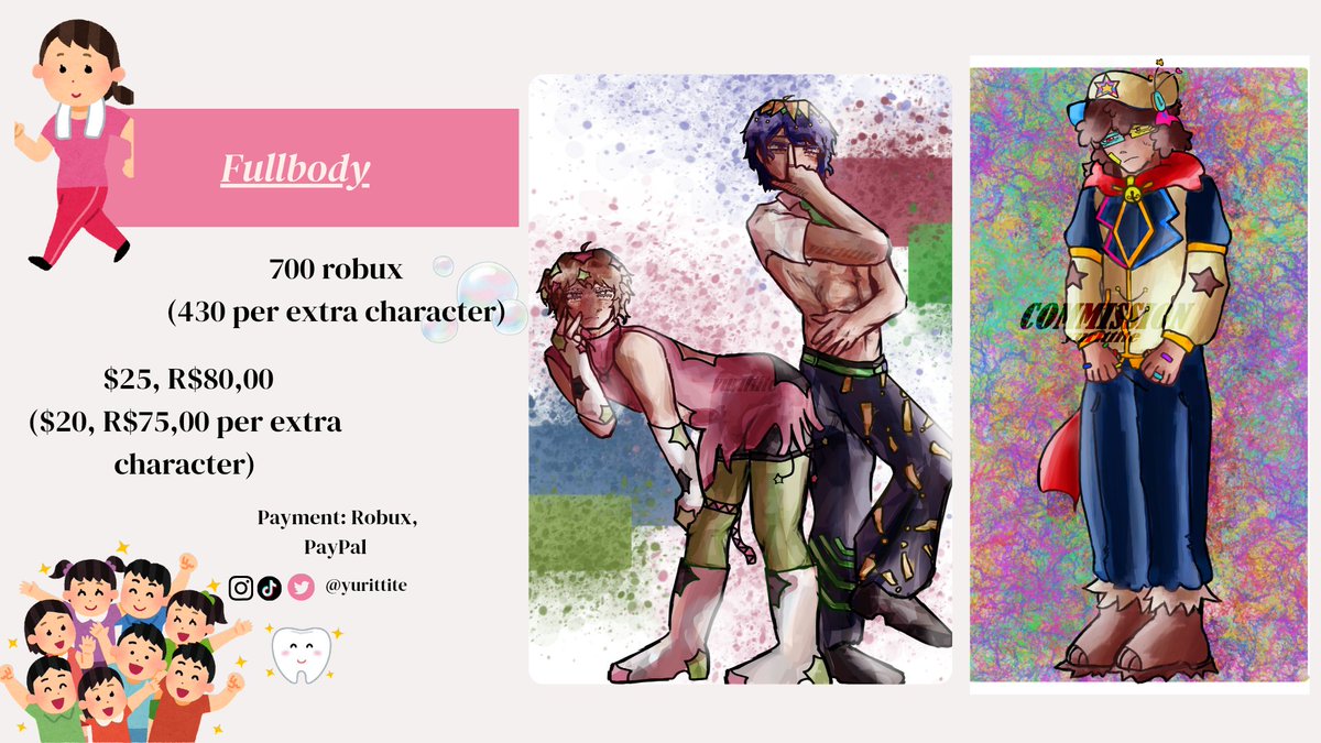yurittite's tweet photo. My commissions are open!! 👶
 Payment method: Robux, paypal  

If you want to commission me:  
https://t.co/qG0VXysFC9
Discord: yuyuri__    
- #digitalart #smallartist #ocart #commissionart #yumeship #commsopen #originalcharacterart https://t.co/EG7jtPIxru