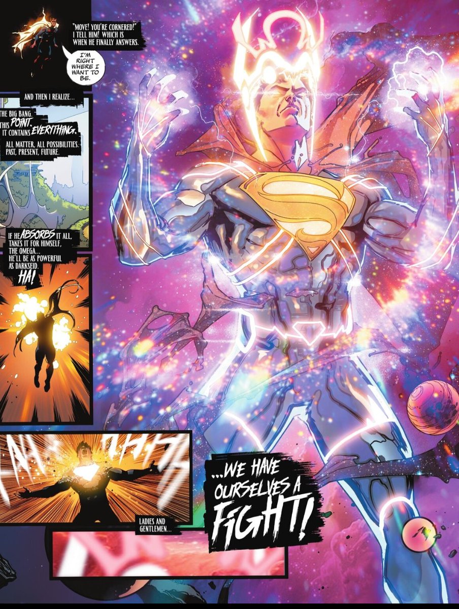 lor_millan's tweet photo. @hinamib6iq I mean superman just fought multiversal darksied across time and space, then absorbed all of creation to power up. so he's more Xeno level then Goku, even post Granolah, (berserk, true UI) etc. https://t.co/owWG5oprLP