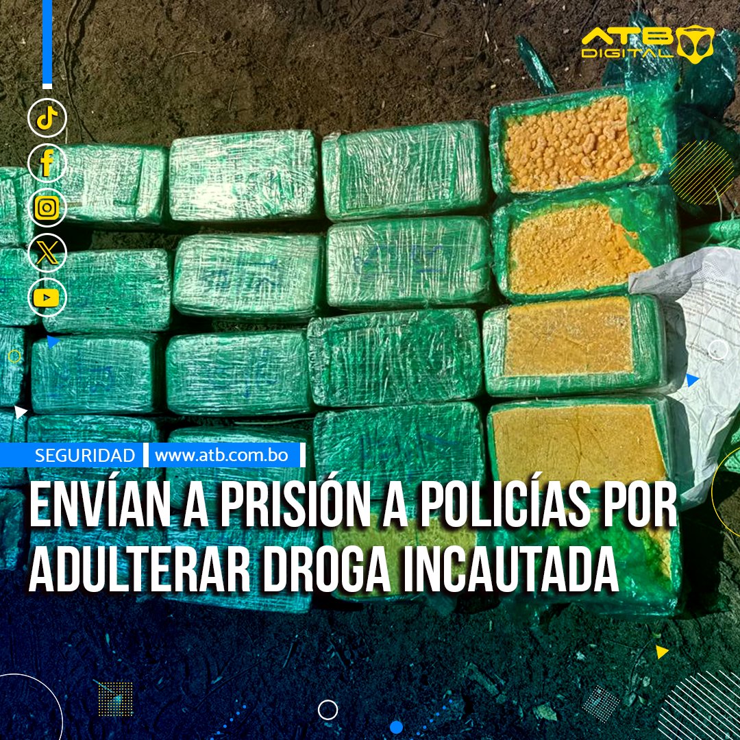 EnConexionbol's tweet image. La Justicia envió a prisión preventiva a dos sargentos de la Policía acusados de adulterar casi 120 kilos de droga que debían incinerar. Los uniformados cumplirán detención preventiva por 180 días mientras dure la investigación.
#ATBDigital #ATBNoticias #ATBInforma #Prisión