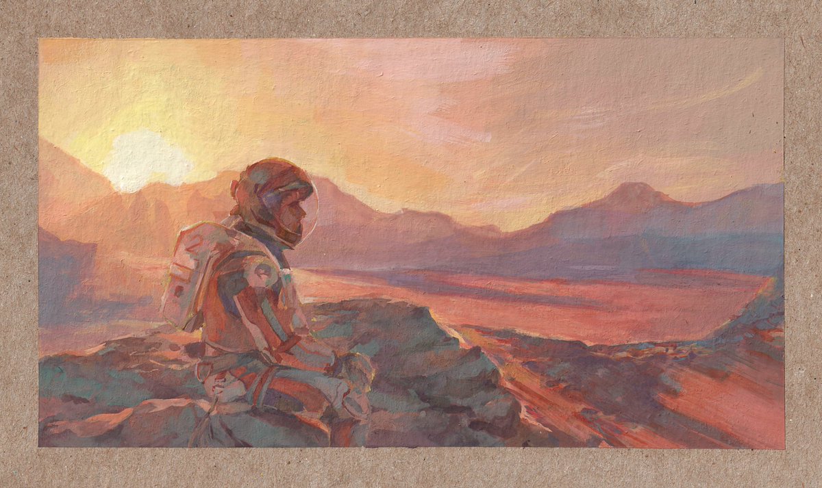 The Martian gouache study