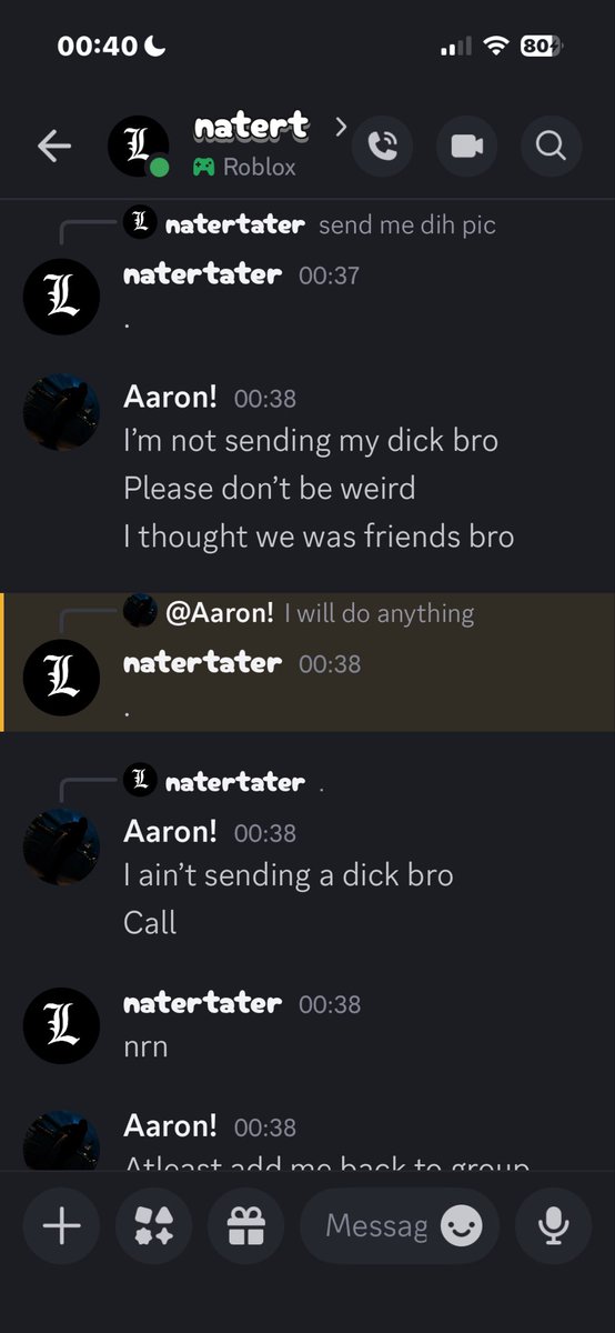 aa3on109's tweet photo. This kid just scripted £300+ brainrots of me demanding I send him nudes for my stuff back is there anyone that can help me https://t.co/ww8oYoO0ii