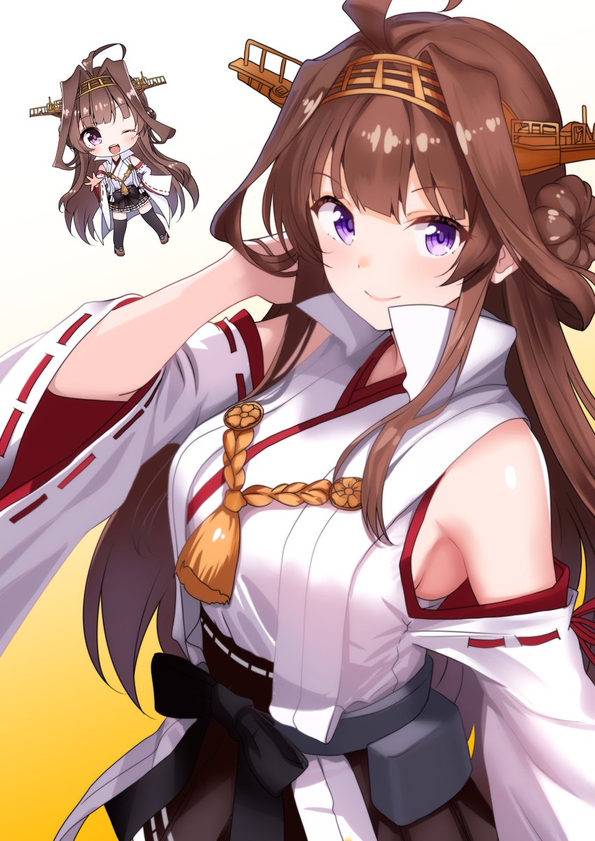 金剛(艦これ) ,金剛改二 「おはようございます(`・ω・')ゞ」|火村 モリタカ＠/5月COMITIA144（B51a)/その次は神戸かわさき10のイラスト