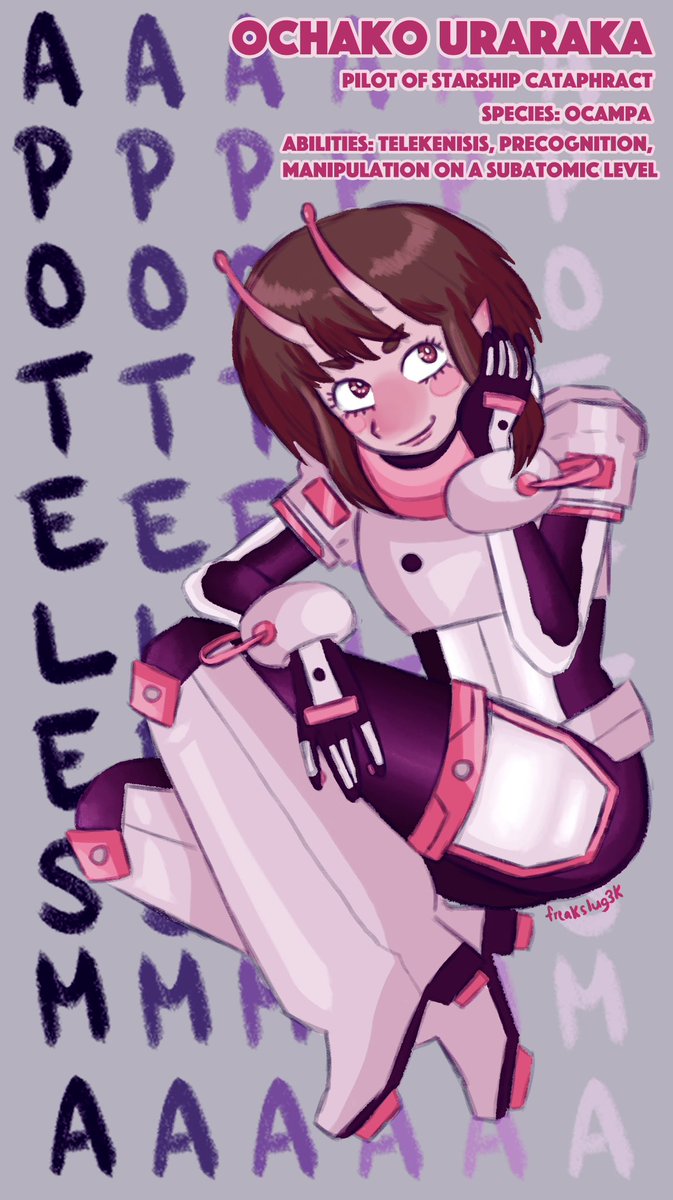 freakslug3k's tweet photo. meet Cataphract’s pilot: Ochako Uraraka! 

𝘈𝘱𝘰𝘵𝘦𝘭𝘦𝘴𝘮𝘢. ch.02 is out NOW!!!!! 
#bkdk #BNHA #MHA #ochakouraraka https://t.co/FE4ExCErMv