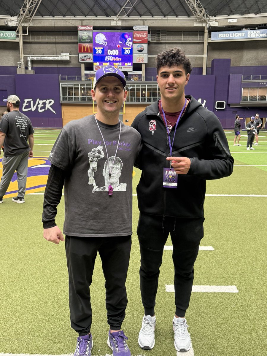 MasonCasso_'s tweet photo. Had an awesome time @UNIFootball Junior Day today! Thanks to @tstepsis, @CoachHupke, @UNI_CoachSmith, @Coach_OC_ , @Coach_JohnsonJ, @CoachGonos and the rest of the coaching staff for a great visit. Enjoyed seeing the trust and chemistry within the team during practice!

@RSHS_Football @JPRockMO @GSV_STL @CoachReedLive @BrendanThompsn @PrepRedzoneMO @6starfootballMO