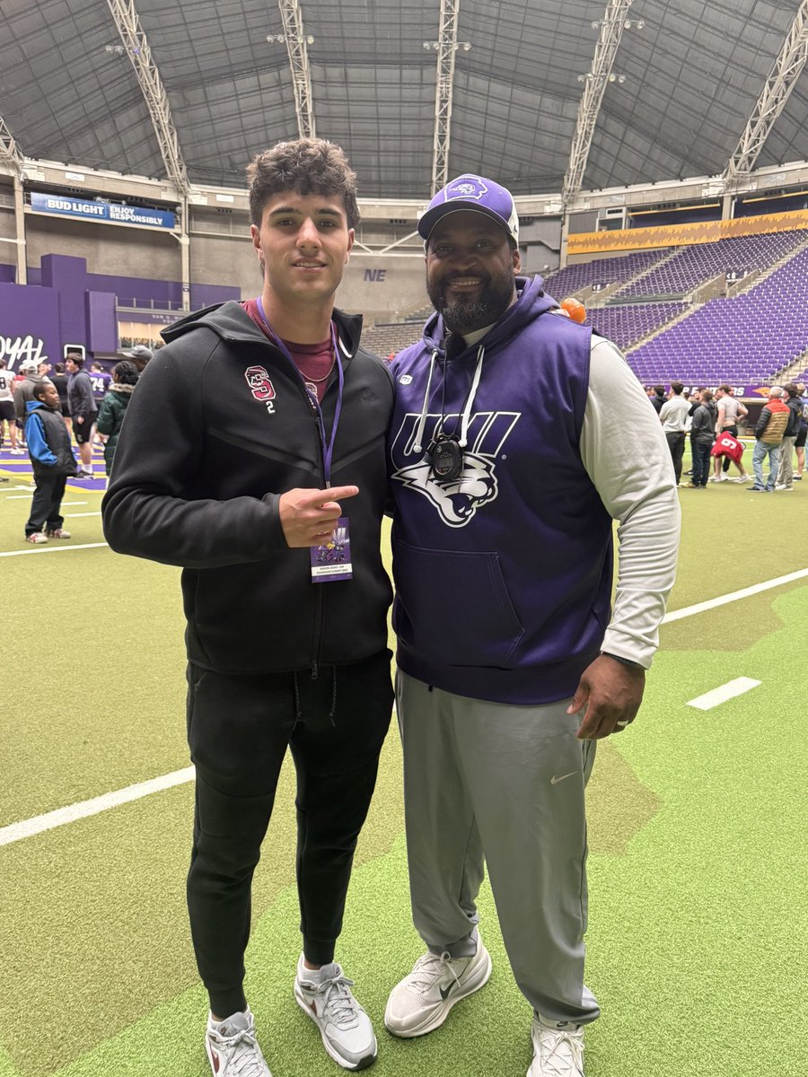 MasonCasso_'s tweet photo. Had an awesome time @UNIFootball Junior Day today! Thanks to @tstepsis, @CoachHupke, @UNI_CoachSmith, @Coach_OC_ , @Coach_JohnsonJ, @CoachGonos and the rest of the coaching staff for a great visit. Enjoyed seeing the trust and chemistry within the team during practice!

@RSHS_Football @JPRockMO @GSV_STL @CoachReedLive @BrendanThompsn @PrepRedzoneMO @6starfootballMO