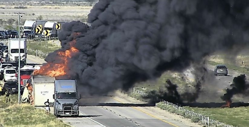 SLCScanner's tweet image. ⚠️ #TrafficAlert⚠️ Due to the semi trailer fire at MM-105 I-80 WB #UHP has just #CLOSED I-80 at 7200 W. All traffic heading WB to #Tooele #Wendover #Nevada area must exit. If you head south on 7200 W, you’ll run into U-201 go WB and connect back to I-80 past the #closure.