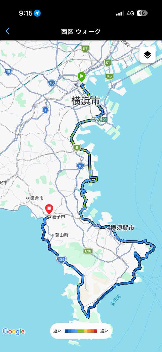 natsuki1587's tweet photo. 4回目の100キロウォーク🚶‍➡️
のはずが強風で波浪警報も出てるため86キロくらいにショートされました…
が、雨風凄くて心折れて公衆トイレに避難とかしてました！雨辛い😭

6人中3人は始発前にゴール、僕は7時前、他の2人はまだ歩いてます👍
#三浦半島周遊ウルトラウォーキング https://t.co/NpKRuOA0zm