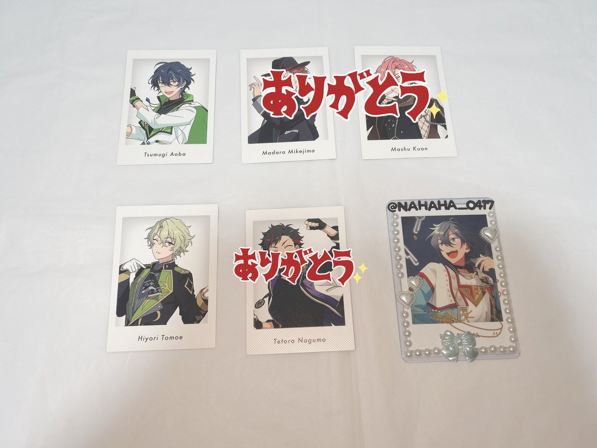 nahaha_O417's tweet photo. 【交換･譲渡】あんスタ あんスタ展 特典 ぱしゃっつ

꒰ 譲 ꒱ つむぎ、日和

꒰ 求 ꒱ ニキ >>夏目>>定価+送料

︎︎⟡スタライ大阪手渡し>>郵送

検索からもお気軽にお声掛けください👍🏻⟡.· https://t.co/OfHZ1J7G62