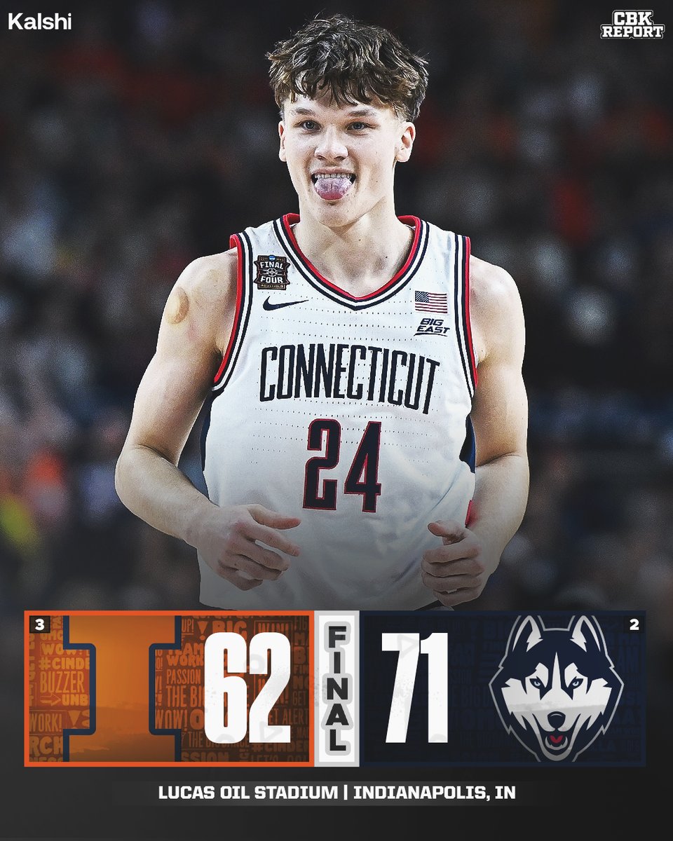 UCONN IS GOING TO THE NATIONAL CHAMPIONSHIP GAME 🏆 

THE HUSKIES RUN APRIL. 🐺