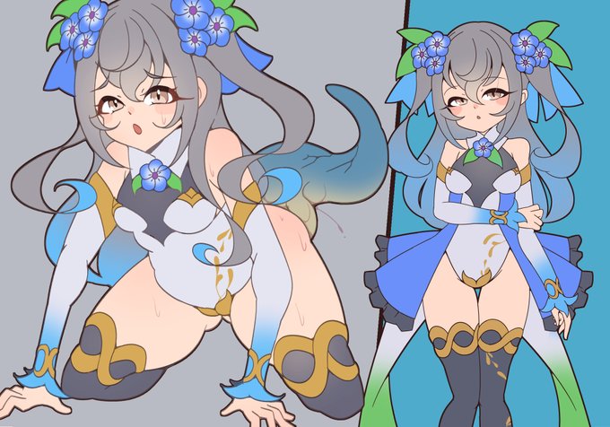 Dragon TF. (Idea ganadora tras votación en Fanbox) Es corta pero intensa historia gira en torno de la Caballero Floral, Eltemis, quien tras ser parasitada por la cola de un dragón, transformándose en uno mientras pone huevos. #transfur #TF