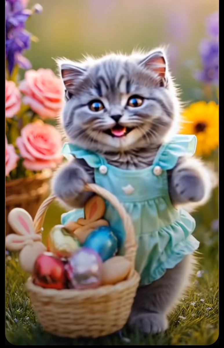 GabrielePauer's tweet photo. Happy Easter to everyone! 😊🩷🌸🌼🌻🐰🪺🐾 https://t.co/nTqwxk6scN