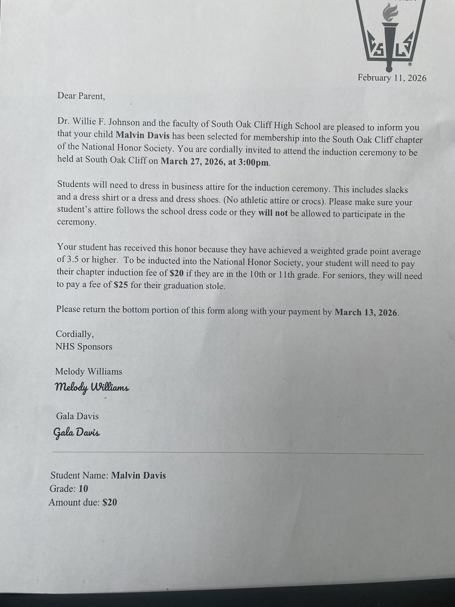 Malvin5Davis's tweet photo. Blessed to be recognized for academic leadership by both my high school and Dallas College for being nominated and inducted into the
National Honor Society and the National Society of Leadership and Success.

#StudentAthlete #NHS #NSLS @dallascollegetx @SOCGoldenBearFB https://t.co/kVwSTZW5qR