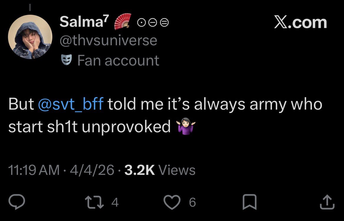so you tagged me trying to start drama, got proven wrong and now you’re saying i’m asslicking blinks? at least pretend to have a point before embarrassing yourself next time 😭