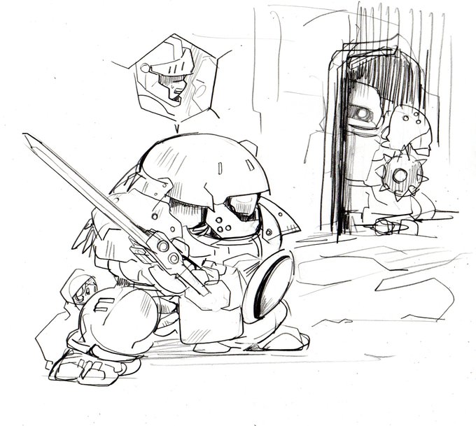 デフォルメ体系のファンタジーなモブロボ 