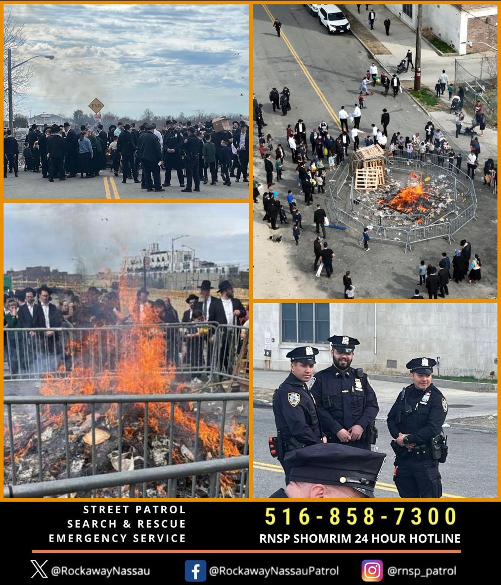 RockawayNassau's tweet image. Much thanks to all of the organizations, government agencies, community leaders, and individuals who collaborated to bring safe &amp;amp; efficient #CommunityWide #ChometzBurning sites and added sanitation services on the eve of Passover 2026. This successful #collaboration is a great