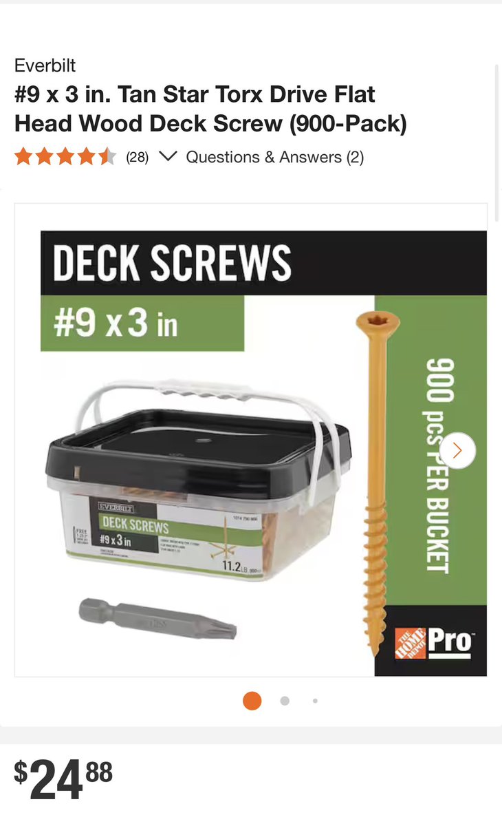 DealsNoRegrets's tweet photo. $25 @ Home Depot for a 900 pack — this is an error — buy quick, retails for $80+ 

I find glitches and crazy deals like this all the time. Follow me so you don’t miss it! 

#priceerror #deals #ad 
https://t.co/XO5KzqCzYr https://t.co/24u4yvRIFj