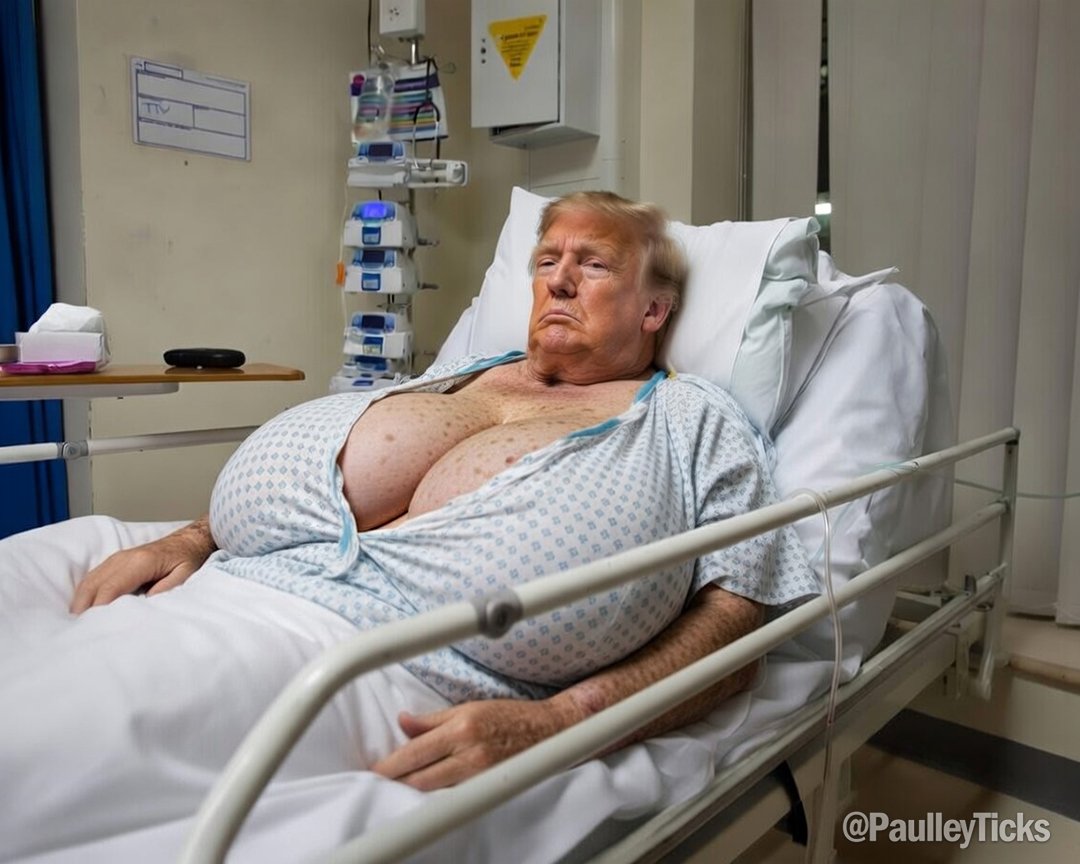 monopamelox's tweet photo. 🚨🚨 Se supo el verdadero motivo de la internación de Trump. https://t.co/fDoG7ygQrn