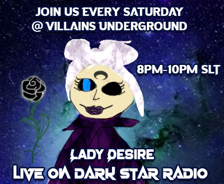 CelestraN48094's tweet image. Made a flyer for my 
Saturday show at Villains Underground 🖤

Every Saturday
8PM to 10PM SLT
#Industrial #Aggrotech tonight
Live on Dark Star Radio
darkstarradio.com
Hop on the SL Party Bus at Link above!

#SecondLife #DarkStarRadio #DJ #VirtualClub