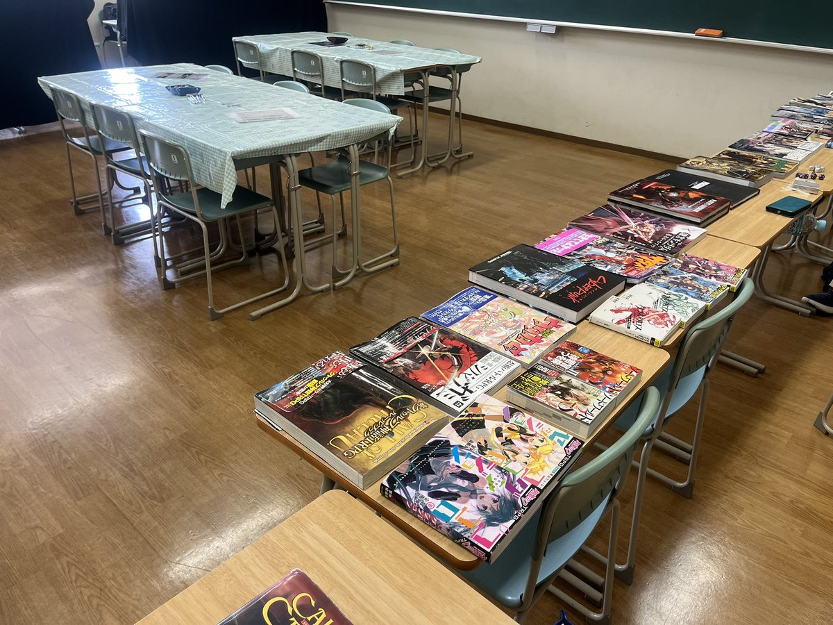 trpginou's tweet photo. サーオリ2日目

ブース区分、パフォーマンス区分の設営完了しました！

場所はそれぞれ共通棟 C305とB306です！

本日もtrpgの30分体験会を行なっています！

#阪大
#阪大サークル
#阪大サーオリ
#サーオリ
#trpg https://t.co/ZRhSgROaXd