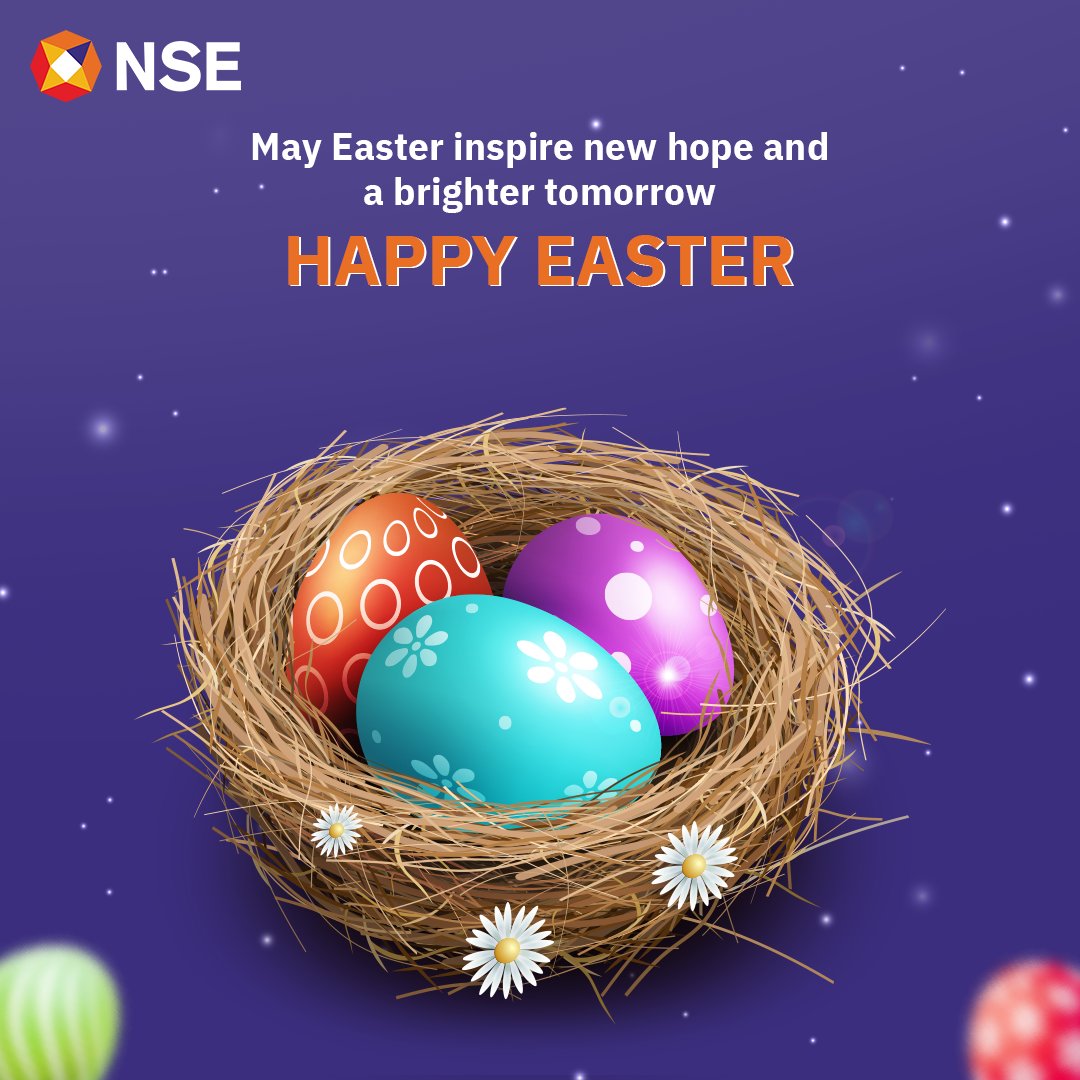 NSEIndia's tweet image. Easter marks a season of hope, renewal and fresh beginnings. NSE joins in celebrating the spirit of optimism and reflection the occasion brings.

#NSE #NSEIndia #Easter @ashishchauhan