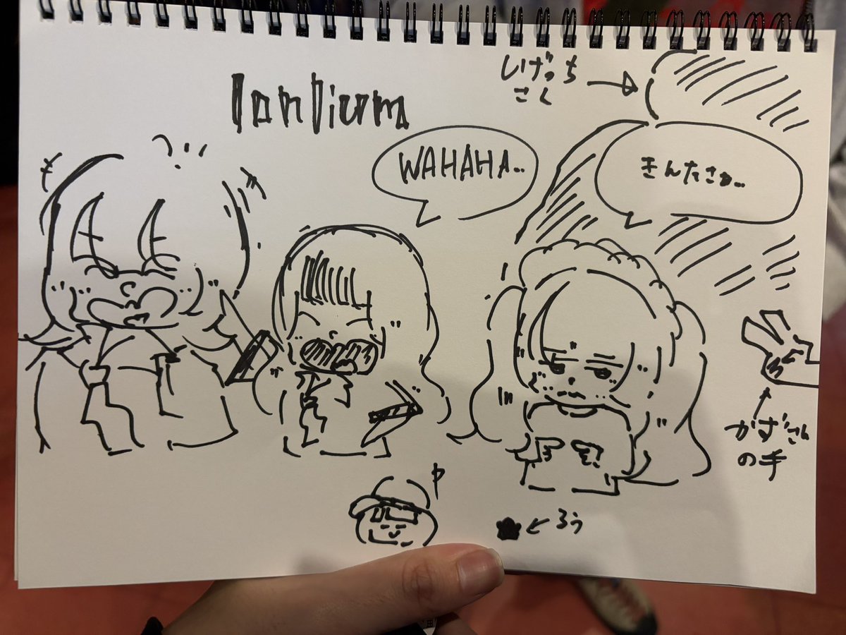 かるちゃんのスケッチブックにさらさらぁ〜と描いたlonlium &amp;Pたち