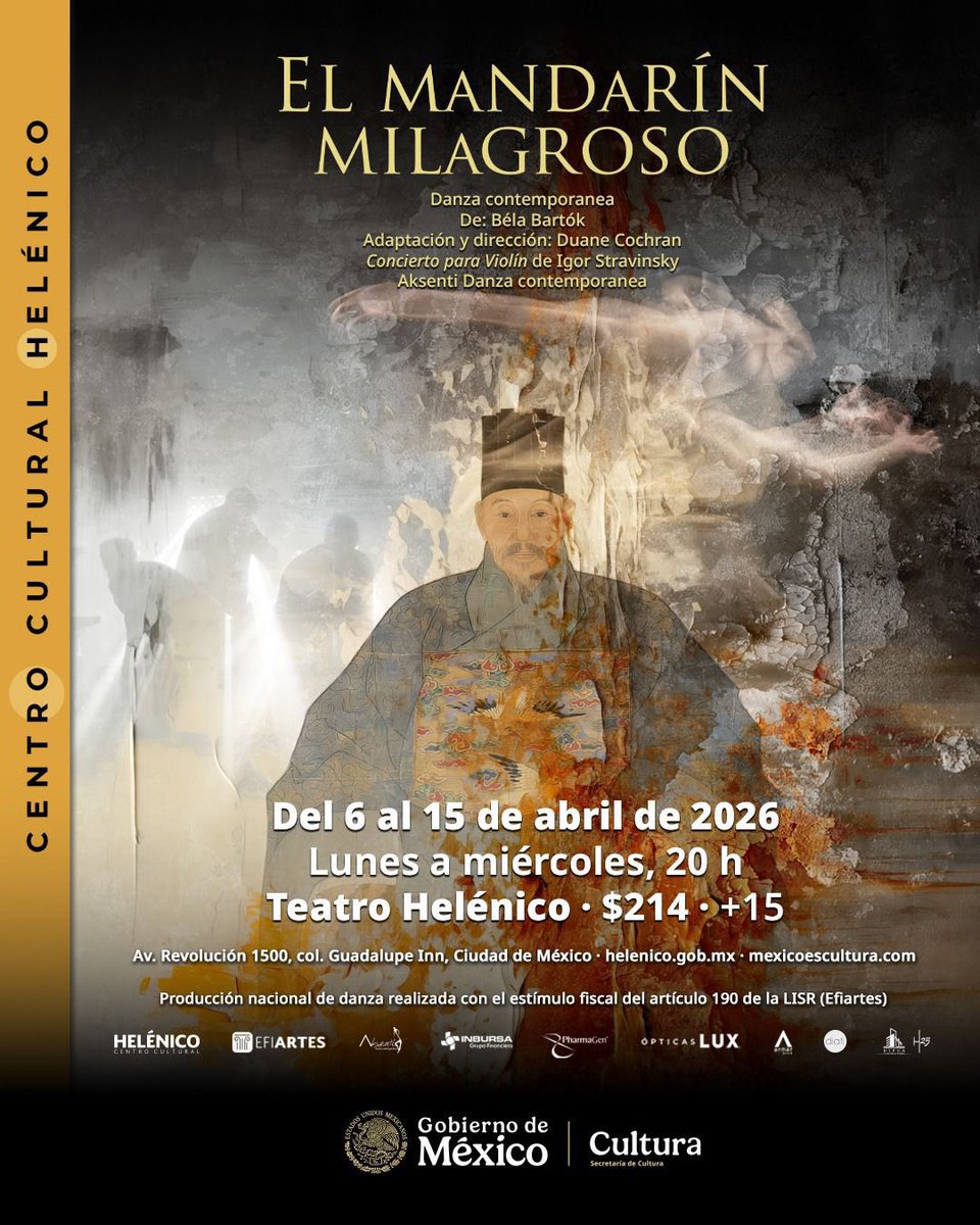 Gana un pase doble para este lunes ir a ver #ElMandarinMilagroso a las 8:00 pm. 

-RT y ❤️
-Comenta tu nombre completo, dirección y alcaldía del recinto, nombre del director y adaptador y que es lo que más te gusta de ir al teatro. 
-Agrega un GIF relacionado al Mandarín. 🎭