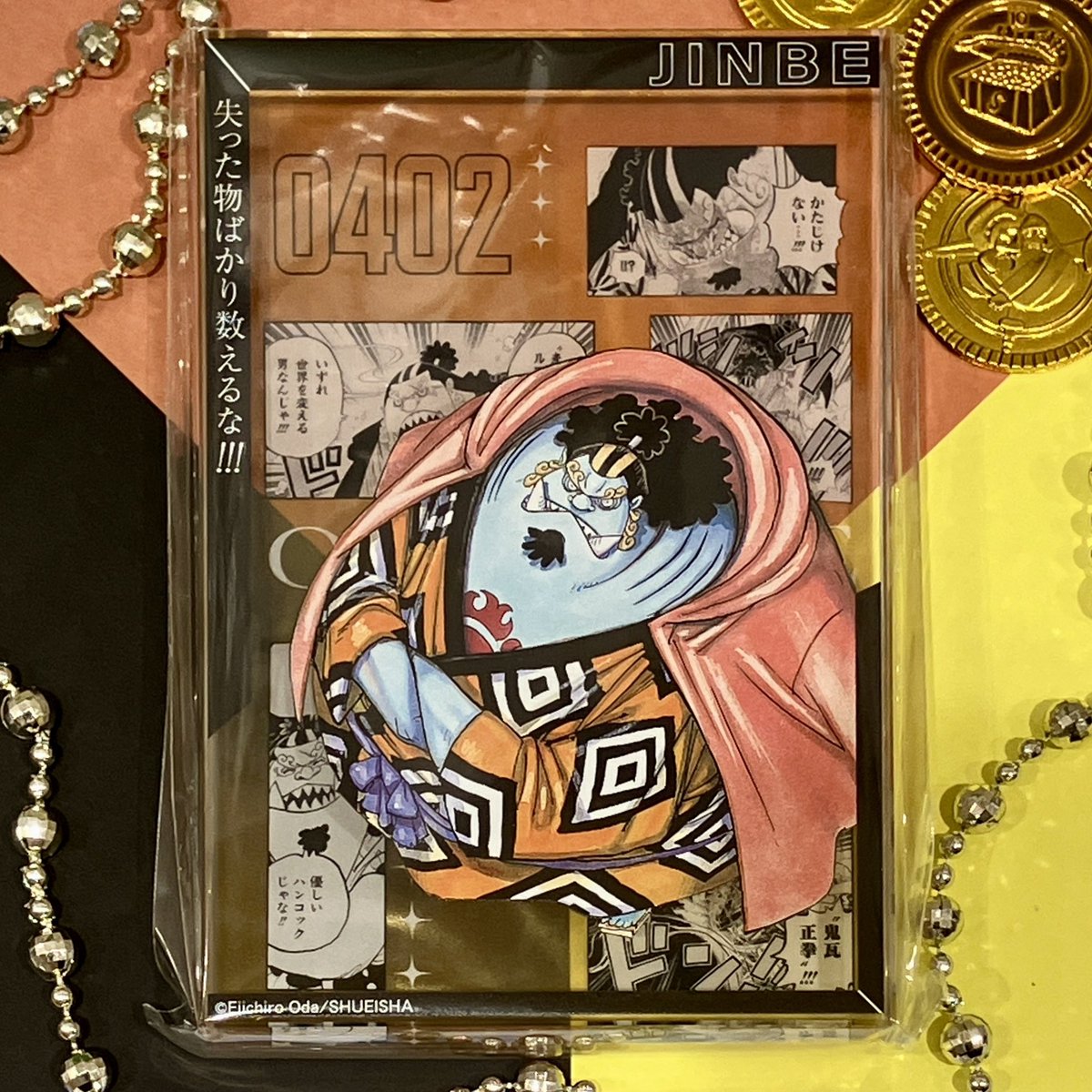 新商品】原画商品 『ONE PIECE』アクリルブロック “HEROES” ジンベエ