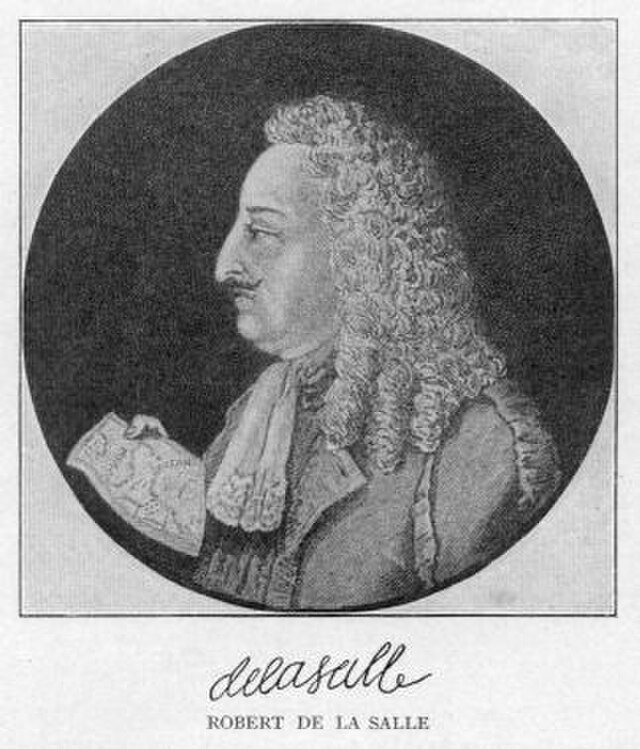 URDailyHistory's tweet image. 9 April 1682: #French explorer René-Robert Cavelier, Sieur de La Salle, claims the entire #Mississippi River basin for King Louis XIV of France, naming the vast region "Louisiana".  This action secured France’s claim to the Mississippi #Valley and its tributaries, stretching from