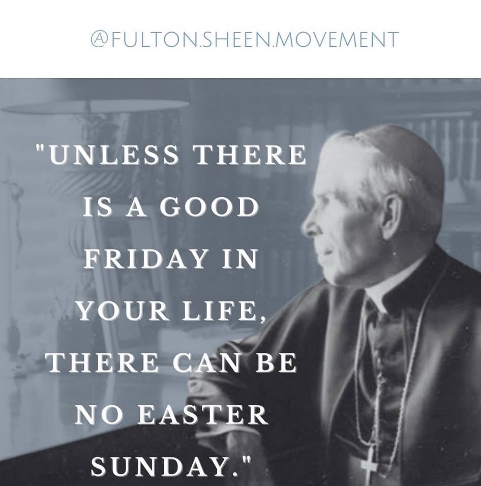 AllisonGuerrier's tweet image. #GoodFriday #HolySaturday #Easter #EasterSunday #FultonSheen